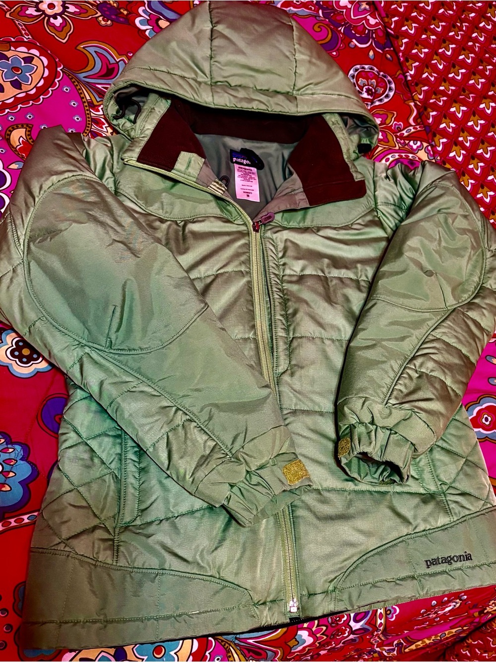 Vintage Patagonia Women’s Green Puff Rider Extreme Cold Winter Jacket Sz. M